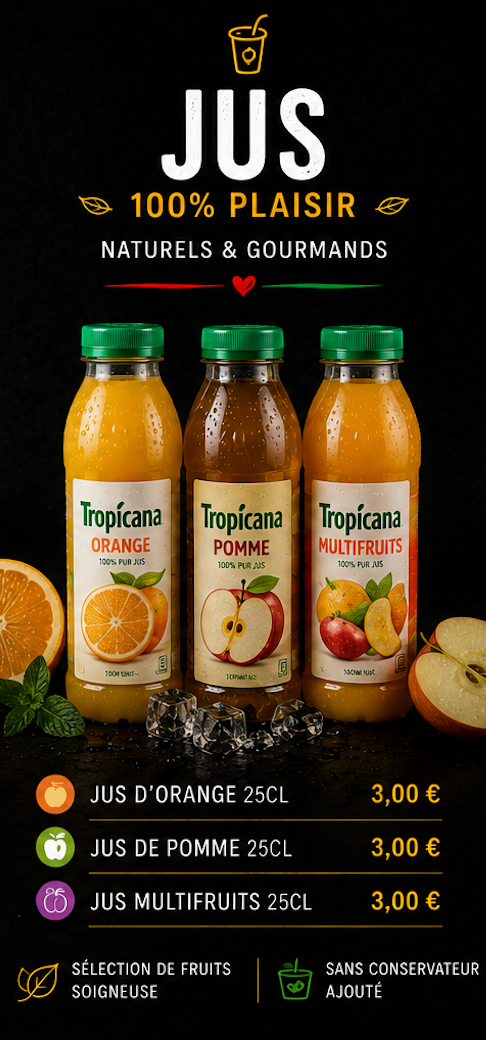 Jus Tropicana Orange Pomme Multifruits À TABLE !
